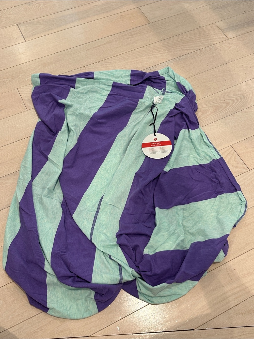 Lululemon Clarity Scarf Striped Purple and Mint Women’s NWT